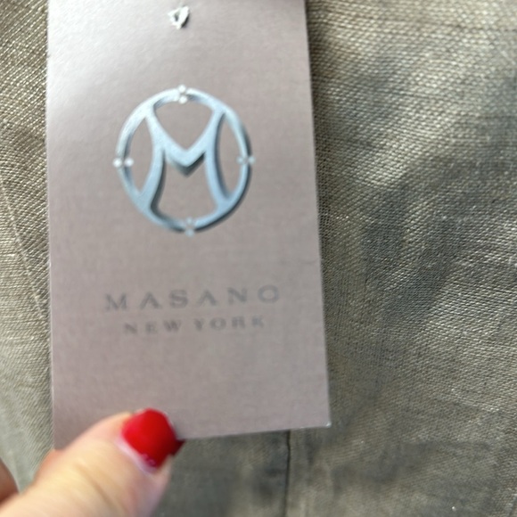 MASANO 100% silk linen midi dress size 4 - Picture 7 of 12